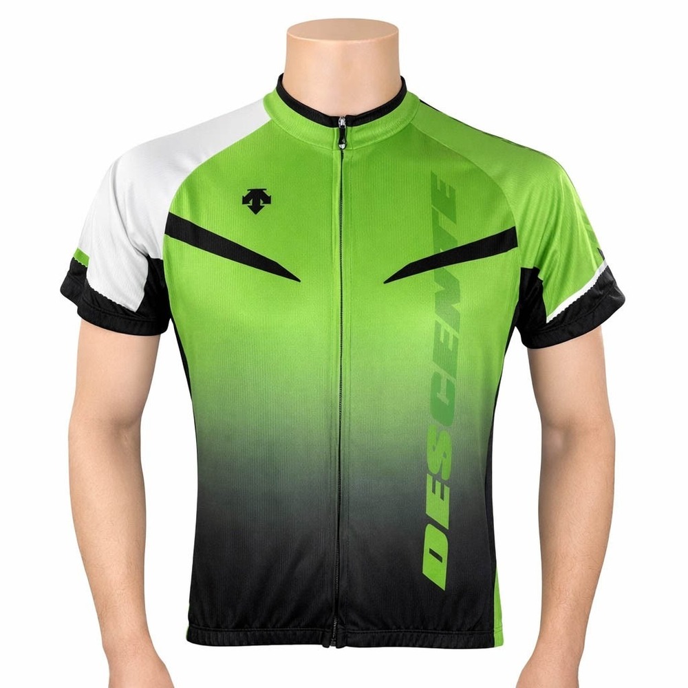 Descente Cycling Jersey Medium Men's Green Gradient Black